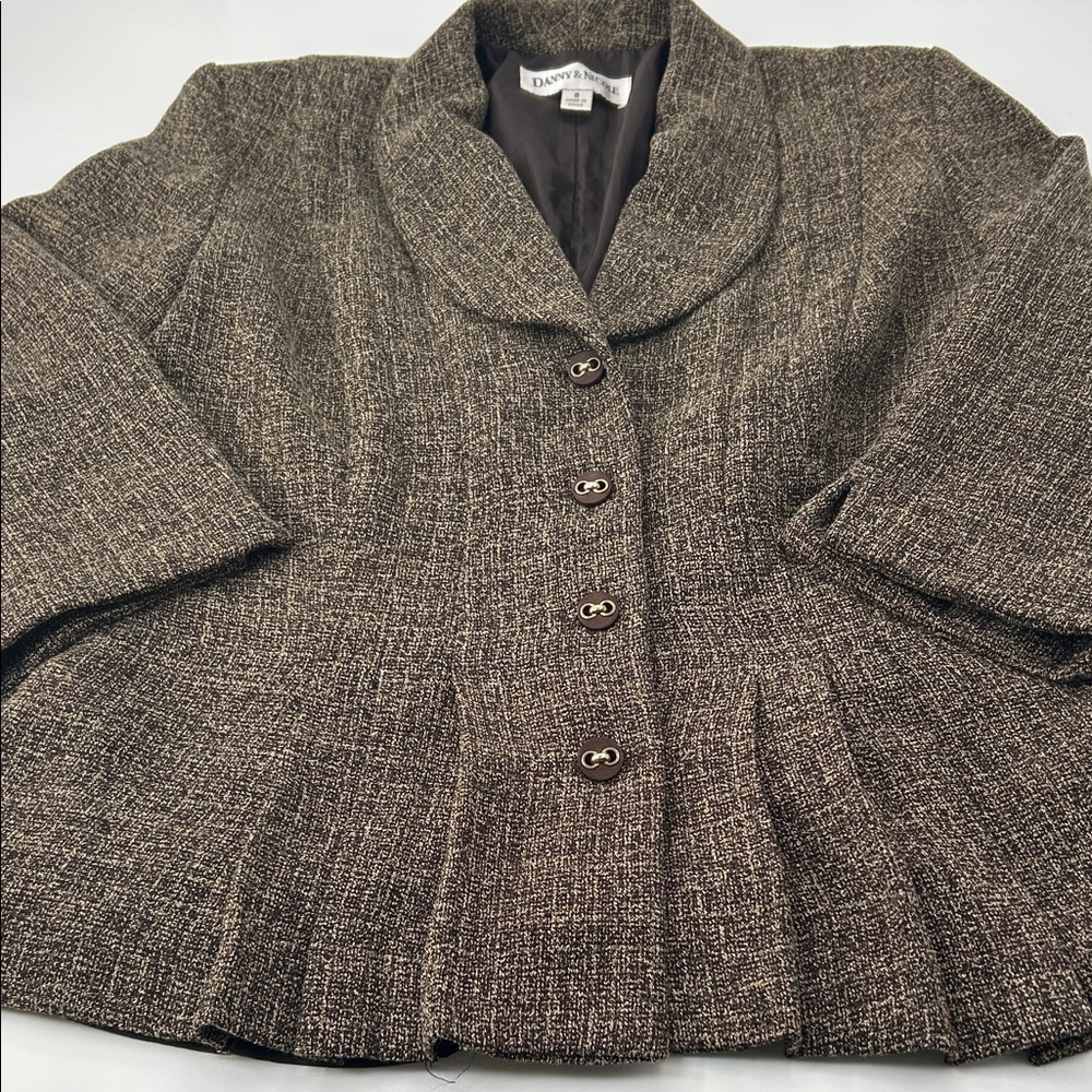 Jones New York Brown Tweed Blazer - Picture 8 of 16